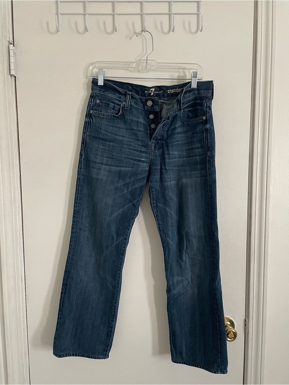 7 For All Mankind Women’s Dark Blue Straight Leg Jeans